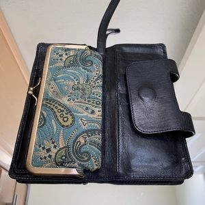 Black Leather HOBO Wallet